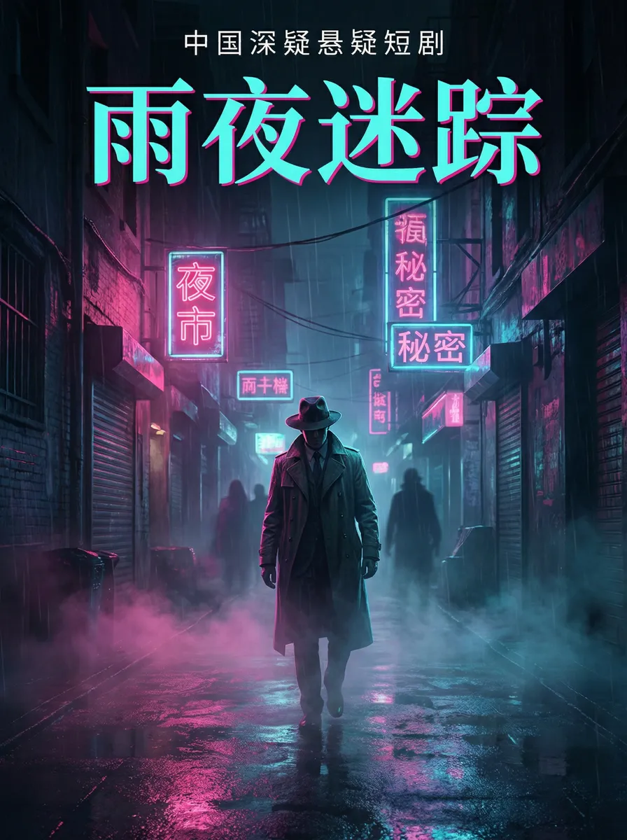 光遇荧光小菇 悬疑追踪短剧 - 雨夜迷踪海报